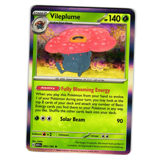 VILEPLUME 045/165 SCARLET AND VIOLET 151 POKEMON TCG