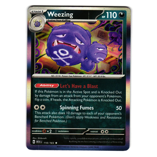 WEEZING 110/165 SCARLET AND VIOLET 151 POKEMON TCG