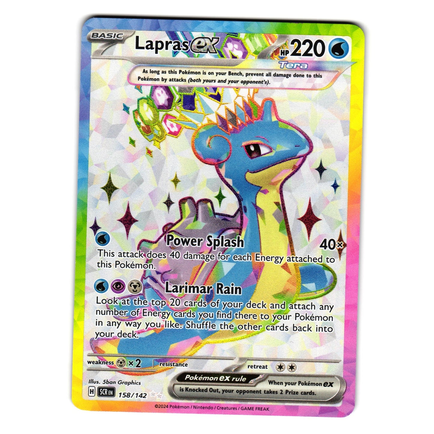 LAPRAS ex 158/142 STELLAR CROWN HOLO POKEMON TCG