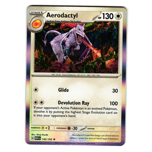 AERODACTYL 142/165 SCARLET AND VIOLET 151 POKEMON TCG