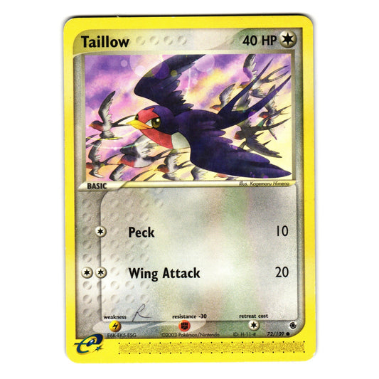 TAILLOW 72/109 EX RUBY AND SAPPHIRE POKEMON TCG