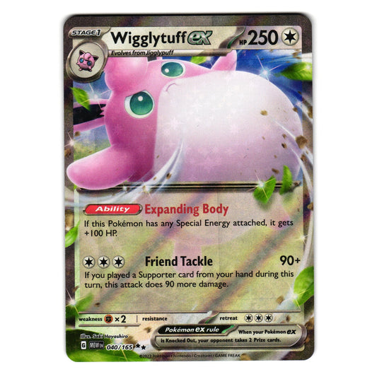 WIGGLYTUFF EX 040/165 SCARLET AND VIOLET 151 POKEMON TCG