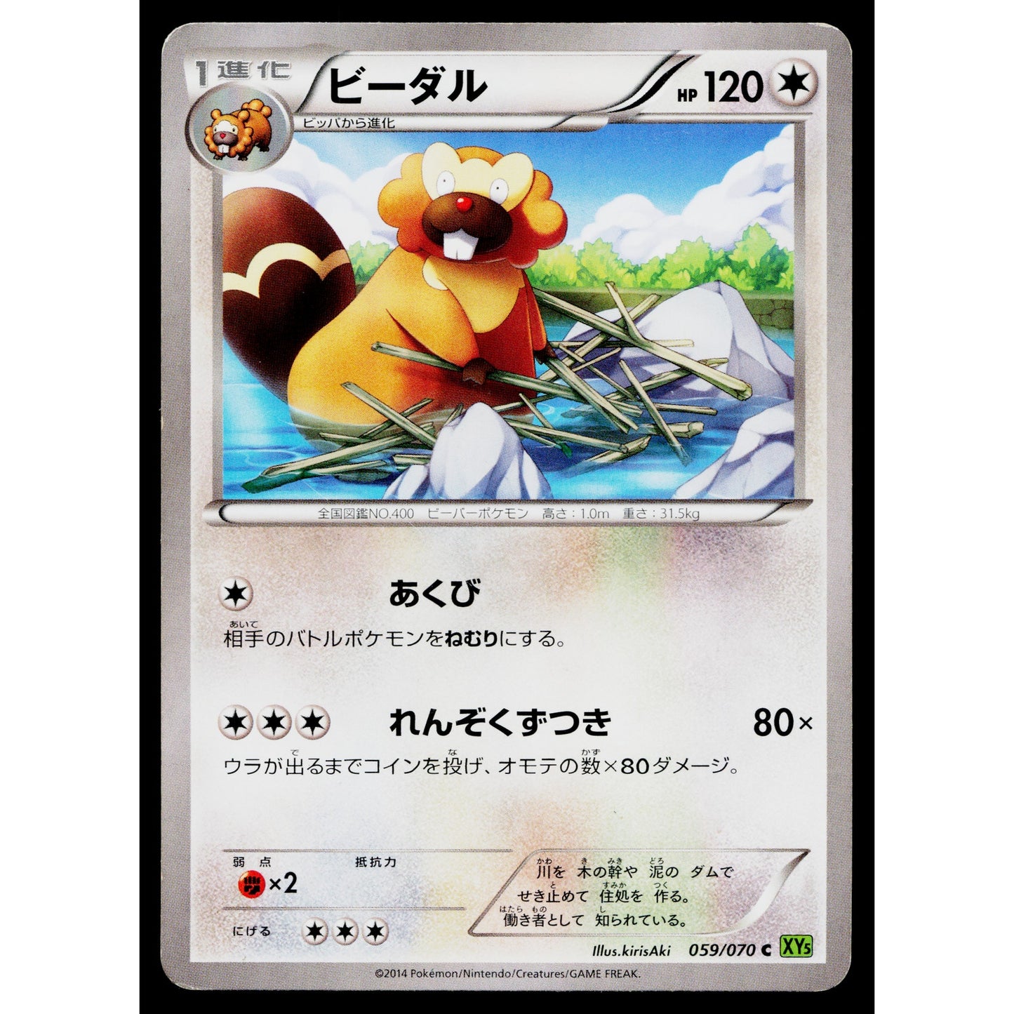 BIBAREL 059/070 TIDAL STORM JAPANESE POKEMON TCG